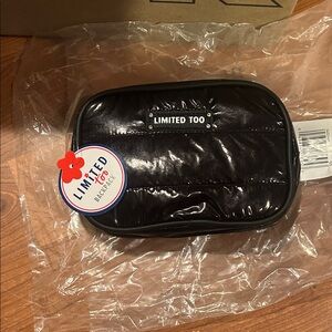 Limited Too Shiny Black Belt Bag